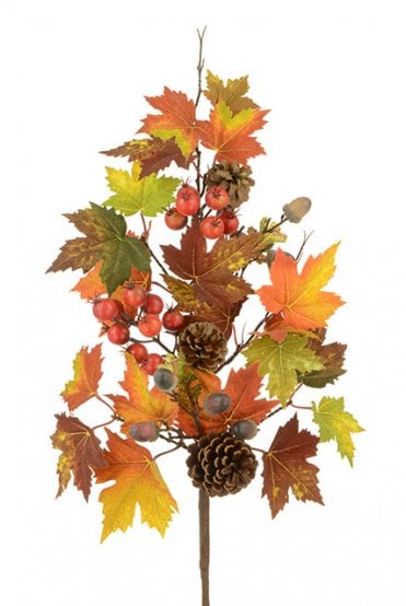 Artificial Autumnal Foliage Spray 83cm