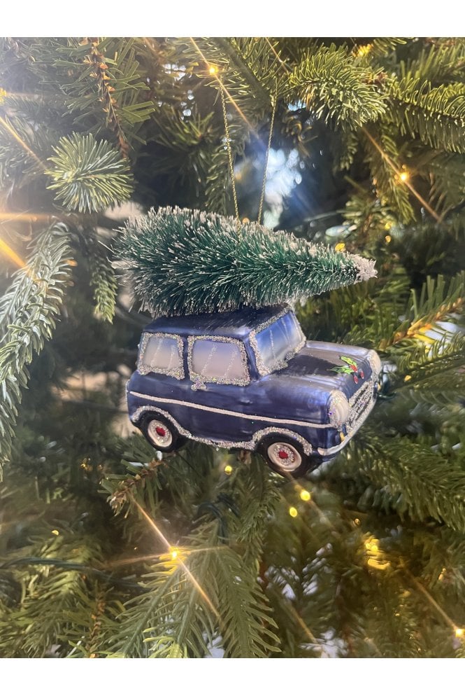 Artificial Christmas Tree Decoration - Blue Mini With Tree