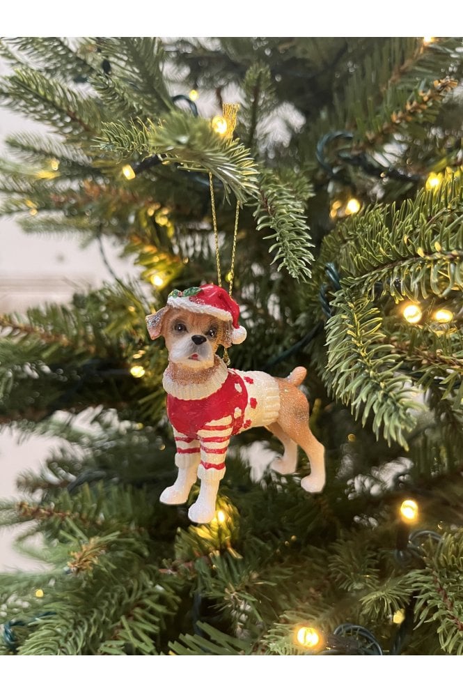 Artificial Christmas Decoration - Boxer Dog
