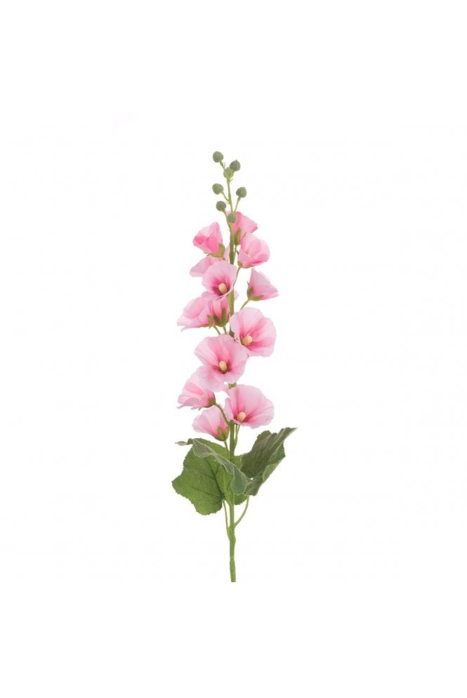 Artificial Hollyhock Pink- Eco Friendly