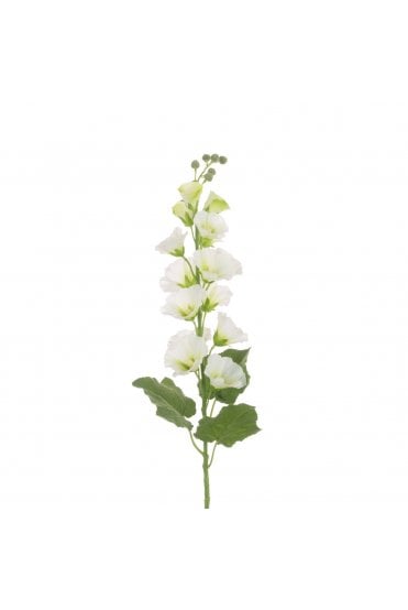 Artificial Hollyhock White - Eco Friendly