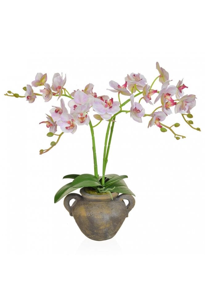 Artificial Pink Orchid Urn Display