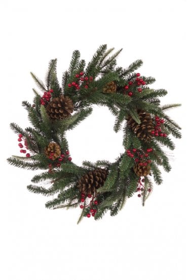 Artificial Berry Pine Wreath