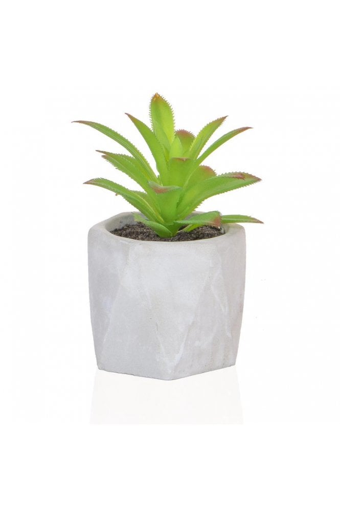 Artificial Potted Succulent Plant 13cm Red Tip