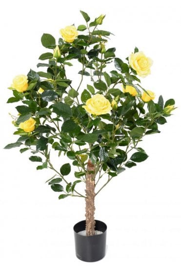 Artificial Rose Tree Yellow 100cm