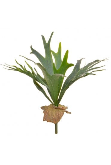 Artificial Staghorn Fern 41cm with Foliage