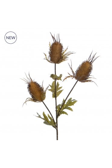 Artificial Thistle Stem - Light Brown