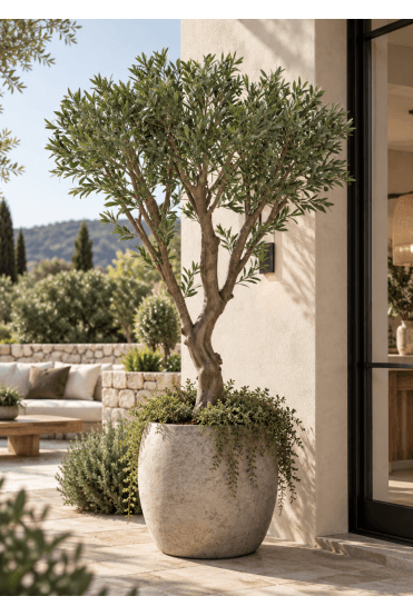 Artificial UV Protected Olive Tree