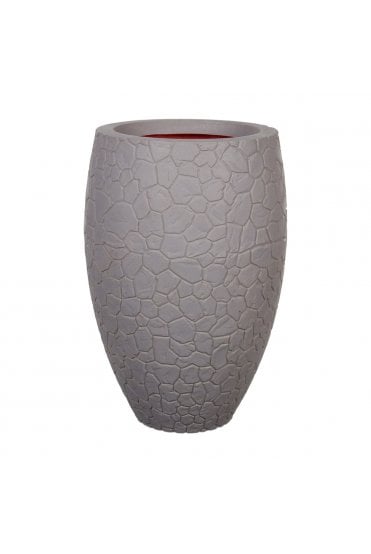 Clay Effect Vase Planter - Grey
