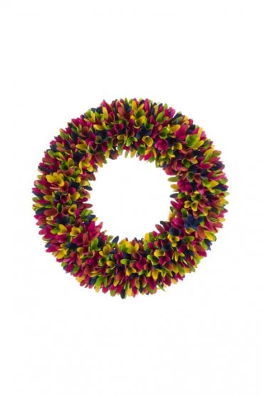 Bright Wood Chip Wreath