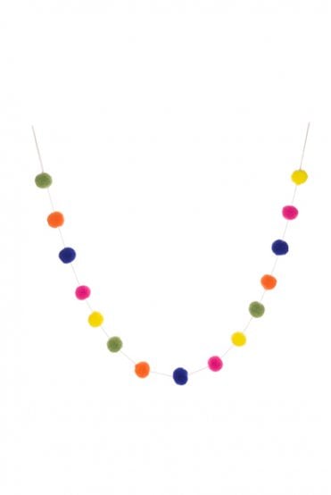 Colourful Pom Pom Garland 90cm
