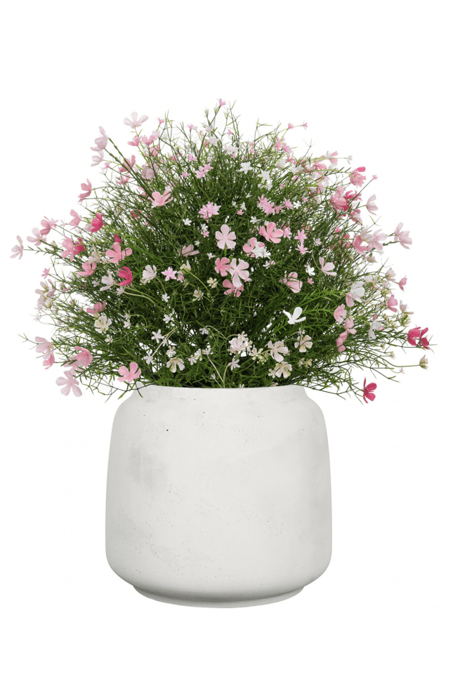 Potted Artificial Pink Baby's Breath Display - UV Resistant