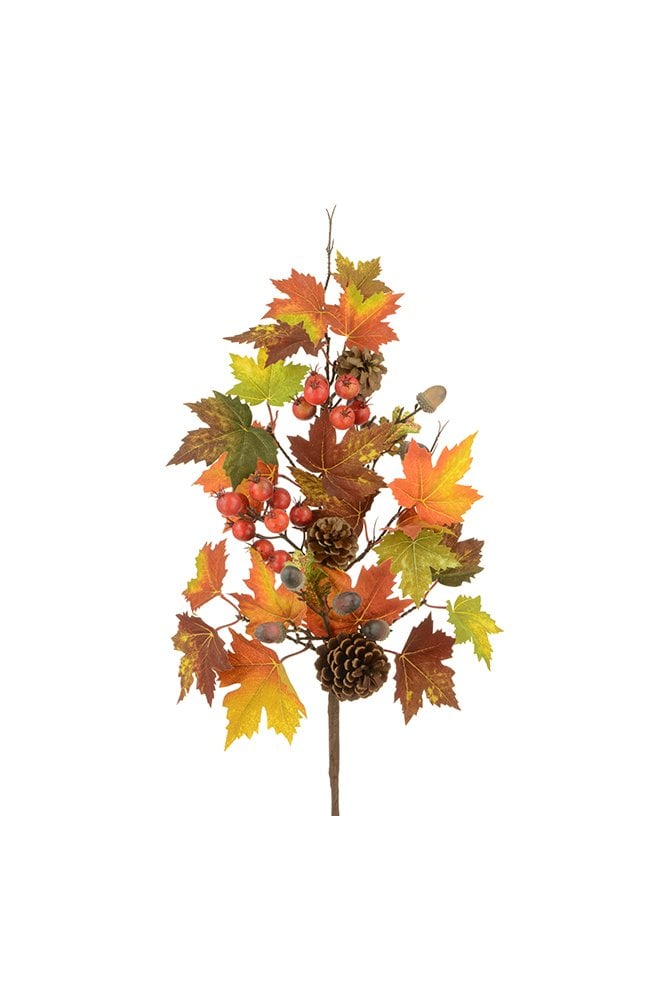 Artificial Autumnal Maple Foliage Spray 83cm