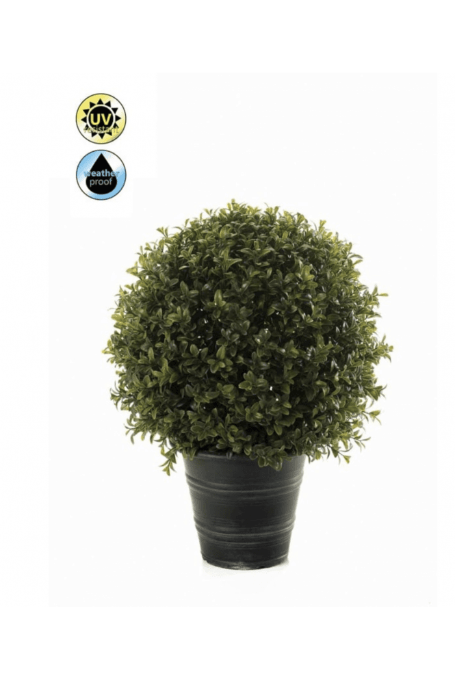 Artificial Buxus Ball in Metal Pot UV Resistant