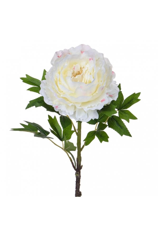 Artificial Peonies Pack of 3 White