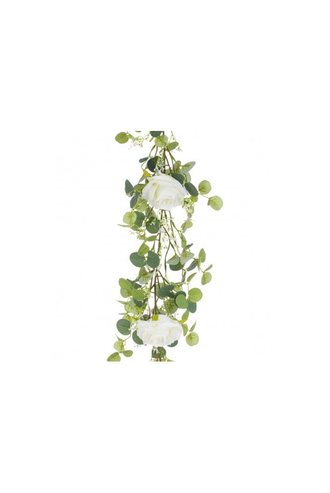 Artificial Rose & Eucalyptus Garland 180cm