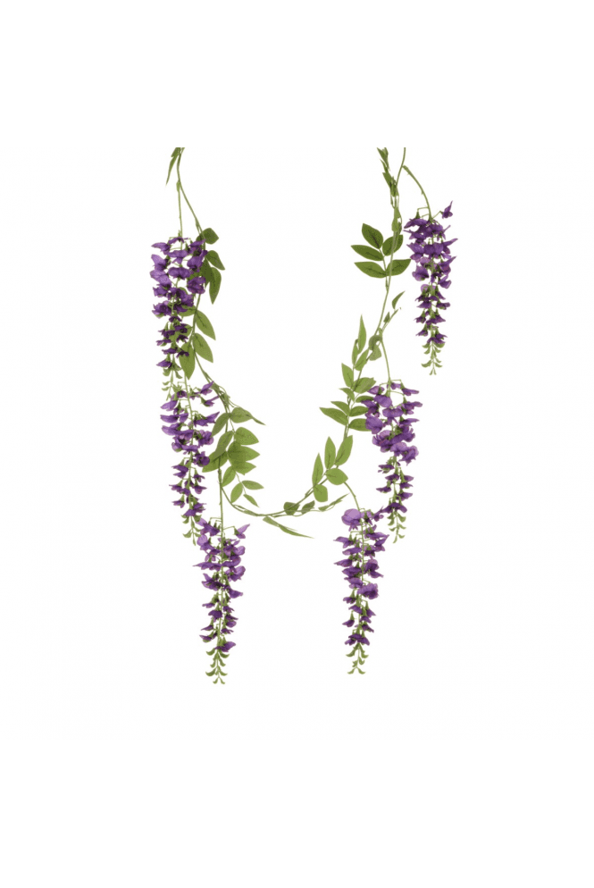 Artificial Wisteria Garland - Purple