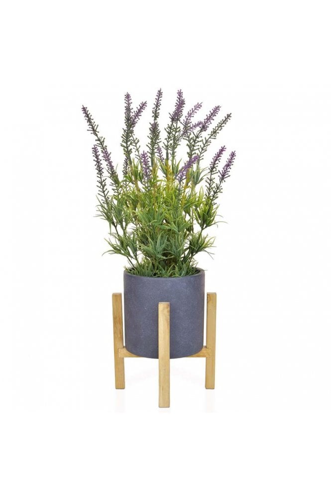Artificial Lavender Arrangement in Footed Base 46cm